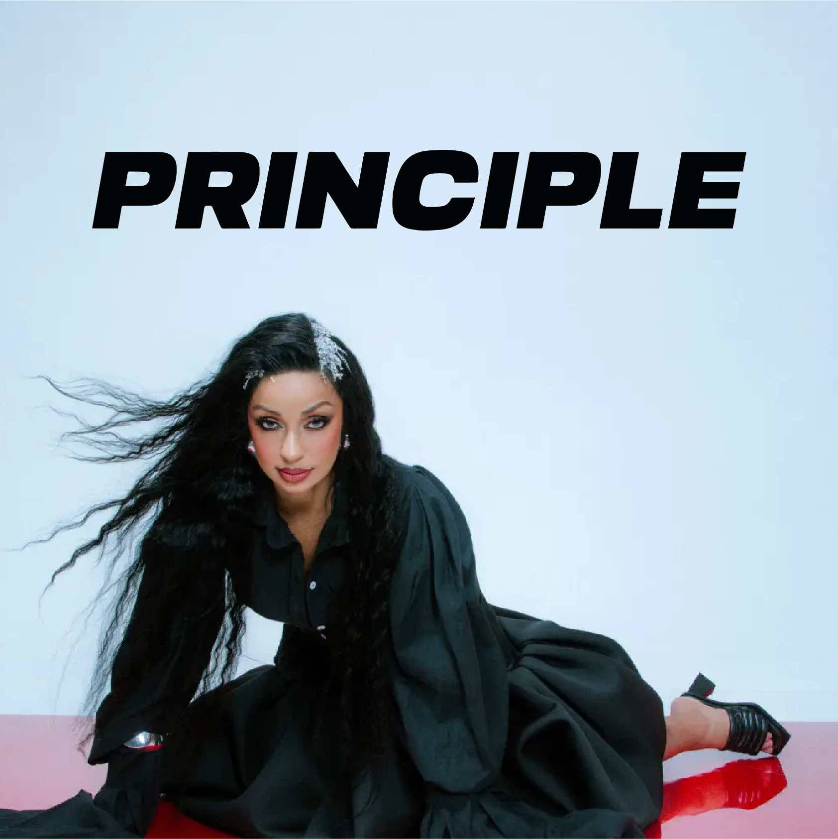 Mŷa wears Farrago shoes for Principle Magazine